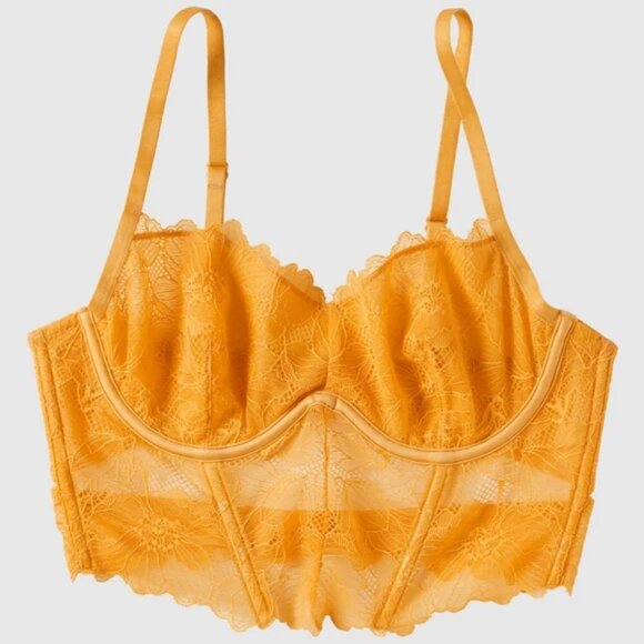 New With Tags La Senza Size Large Unlined Lace Bustier - Picture 1 of 7